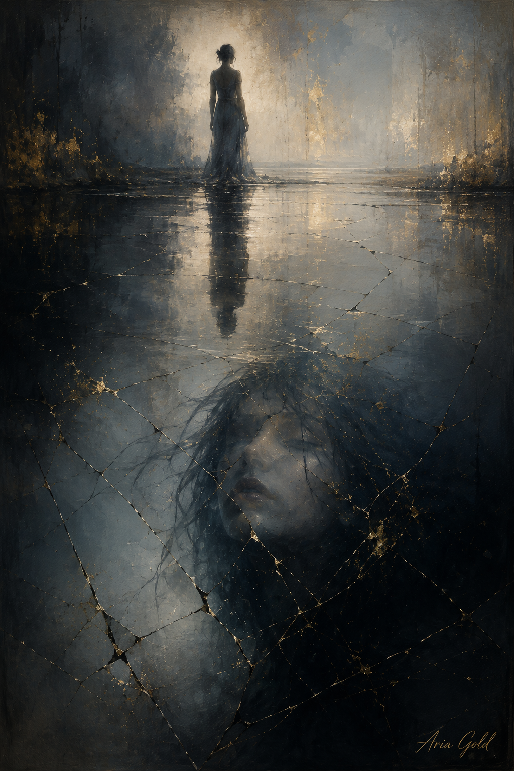 The Mirror Beneath — Aria Gold Gallery painting