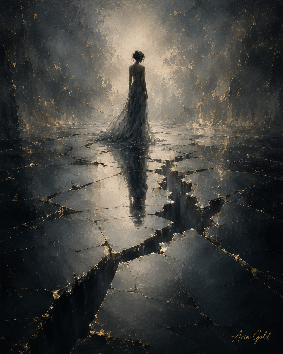 The Fracture Field — Aria Gold Gallery painting
